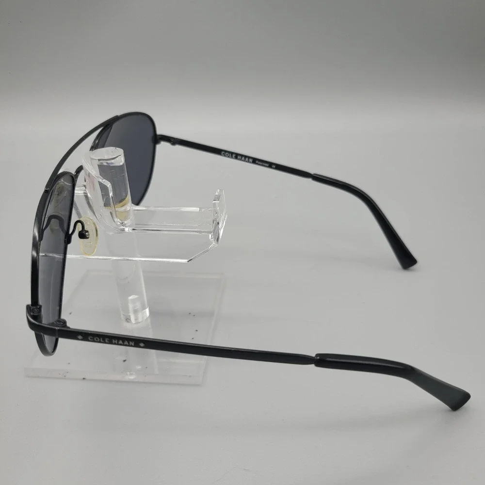 Cole Haan Polarized Aviator Sunglasses Black Metal Frame CH6015 001 60-15-140